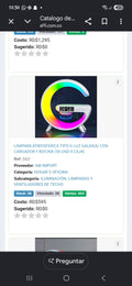 Lampara led G Mini con bocina pequeña reloj